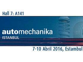 Filtros Cartés presente en Automechanika Istanbul 2016, feria referente en el aftermarket para automoción, del 7 al 10 de Abril en el stand A141 HALL 7.